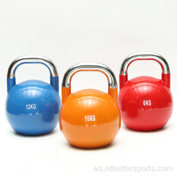 Colorido de hierro competitivo Cast de 15 kg Kettlebell